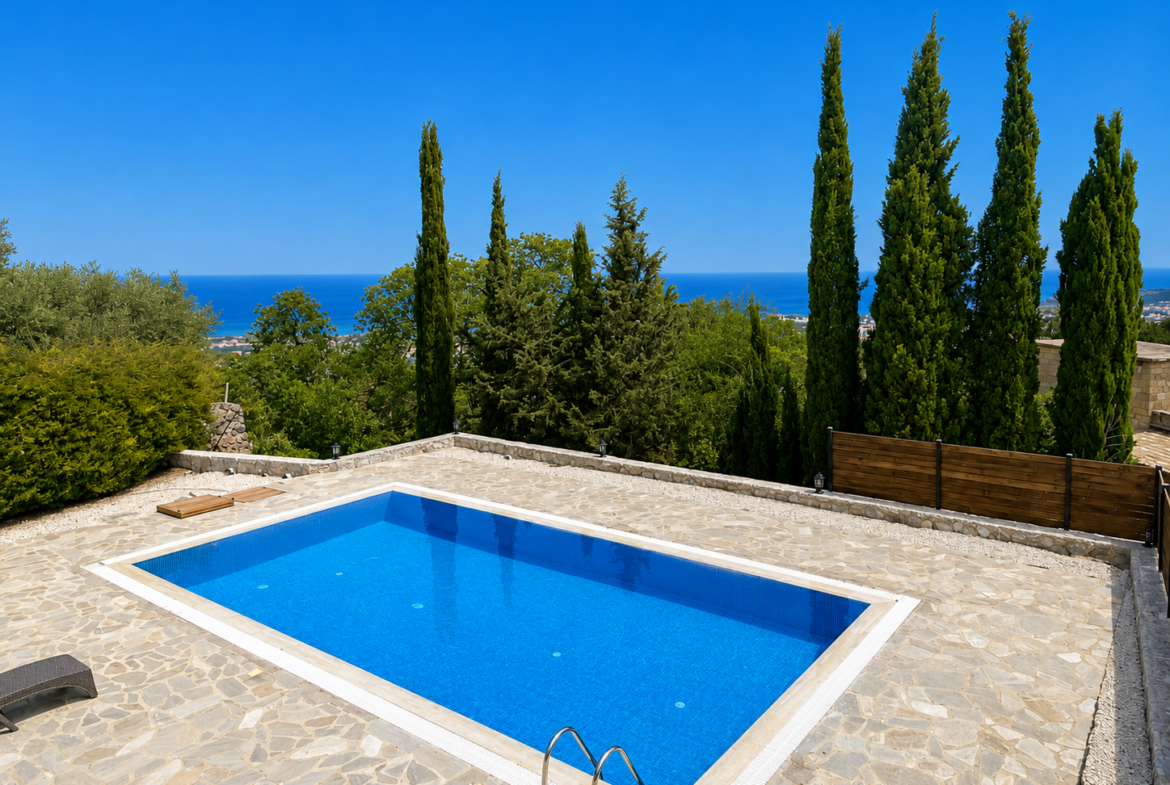 Stunning Turkish Title 4 Bedroom Villa With Spectacular Sea & Mountain Views In Lapta